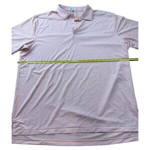 Peter Millar Summer Comfort Polo Shirt Mens XXL Orange White Stripe Golf Top |E1